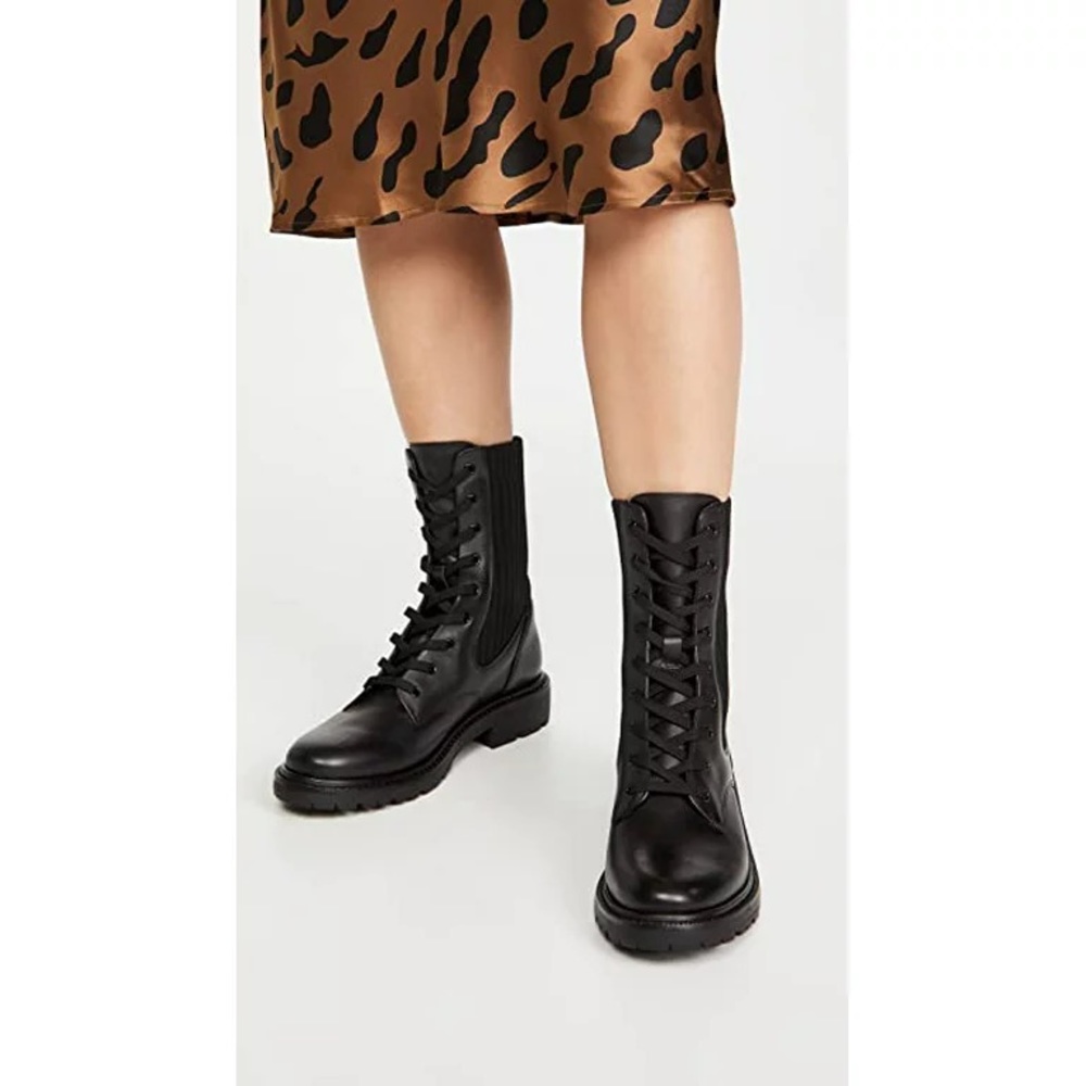 Sam Edelman Lydell Black Combat Boots